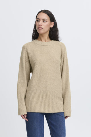 Ichi Ducie Long Sleeved Round Neck Jumper