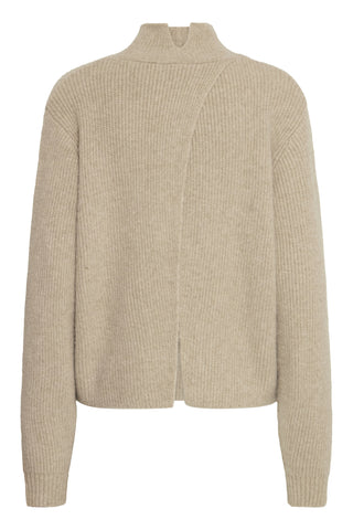 Ichi Ducie Split Back High Neck Jumper