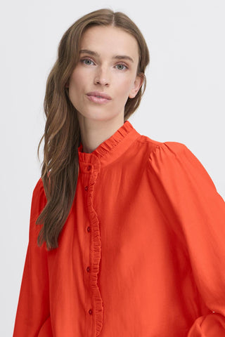 Ichi Karlani Ruffle Detail Shirt