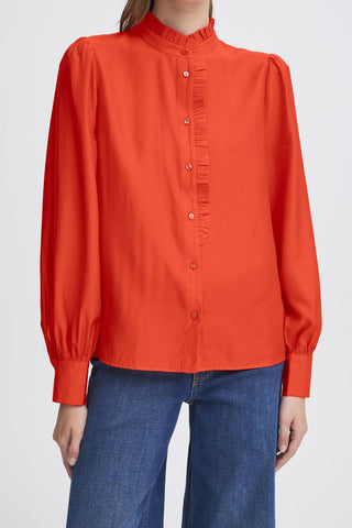 Ichi Karlani Ruffle Detail Shirt