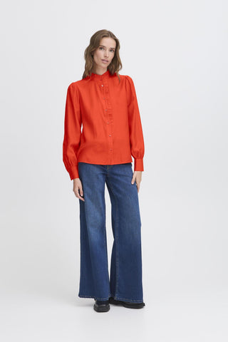 Ichi Karlani Ruffle Detail Shirt