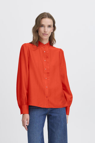 Ichi Karlani Ruffle Detail Shirt