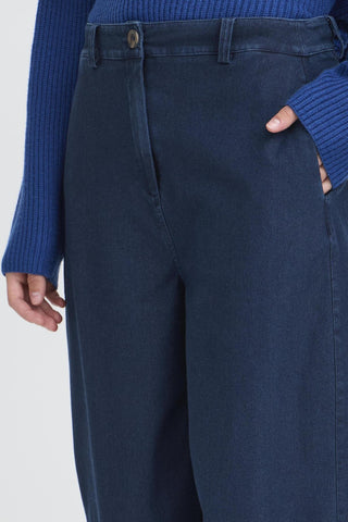 Ichi Kate Barrel Leg Denim Trouser