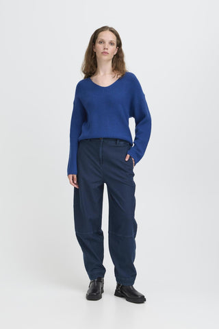 Ichi Kate Barrel Leg Denim Trouser