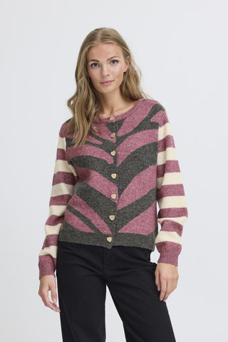 Ichi Livoni Contrast Sleeve Cardigan
