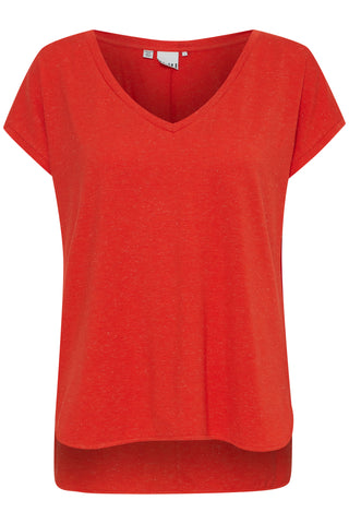 Ichi Rebel V Neck Short Sleeve Top