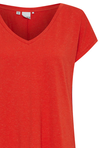 Ichi Rebel V Neck Short Sleeve Top