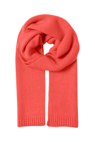 Ichi Ivo Knitted Scarf in Calypso Coral