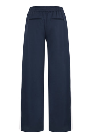 Ichi Kate Wide Leg Side Stripe Trousers