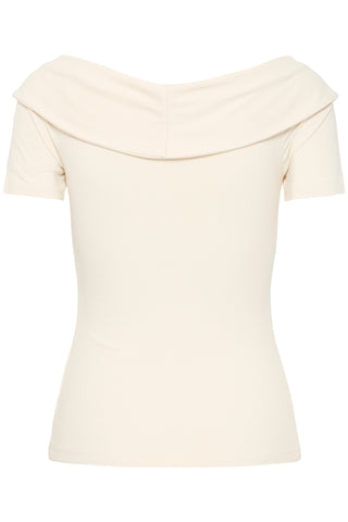 Ichi Debby Short Sleeve Knot Front Top