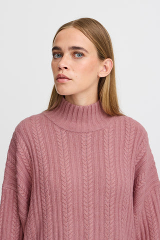 Ichi Mylle Cable Knit Jumper