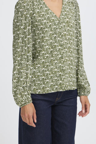 Ichi Vera V Neck Blouse