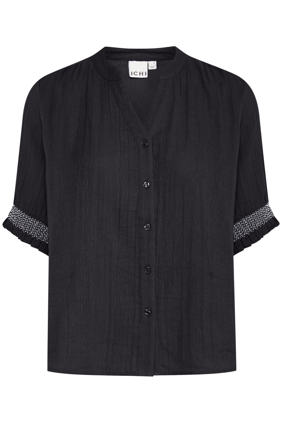 1/2 Sleeve Striped Shirt by ICHI