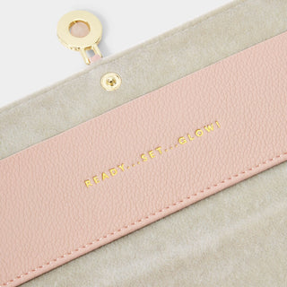 Katie Loxton Wellness Jewellery Roll Ready Set Glow in Pink/Rose Quartz