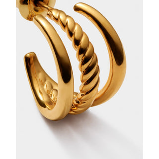Katie Loxton Laia Waterproof Gold Illusion Hoop Earrings