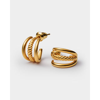 Katie Loxton Laia Waterproof Gold Illusion Hoop Earrings