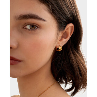Katie Loxton Laia Waterproof Gold Illusion Hoop Earrings