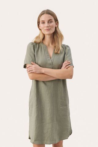 Part Two Aminase Linen Dress