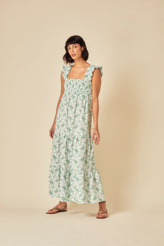 Nobody's Child Maya Midi Dress with all over embroidery