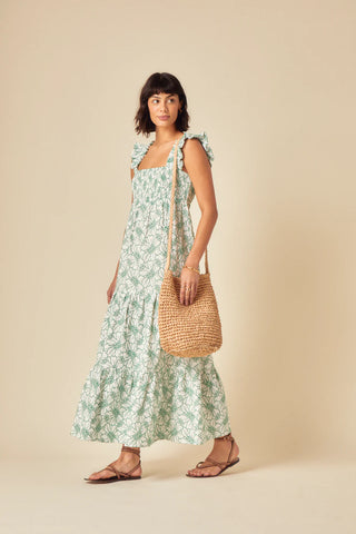 Nobody's Child Maya Midi Dress with all over embroidery