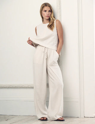 Nobody's Child Shona Linen Blend Wide Leg Trousers