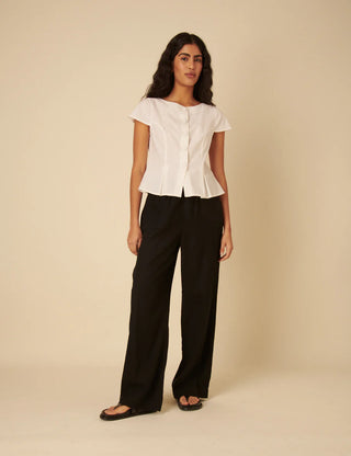 Nobody's Child Shona Linen Blend Wide Leg Trousers