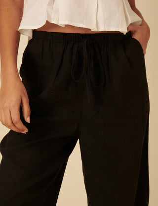 Nobody's Child Shona Linen Blend Wide Leg Trousers