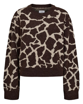 Numph Griff Animal Print Pullover