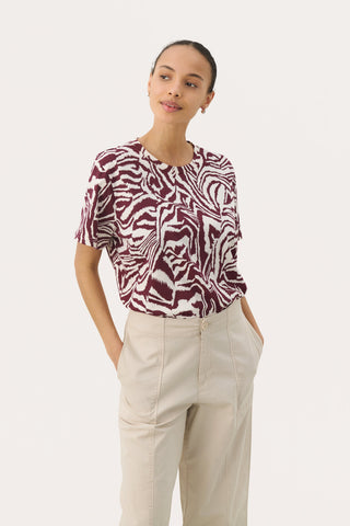 Part Two Nahid Animal Print Tee