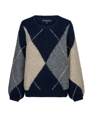 Red Button Argyle sweater