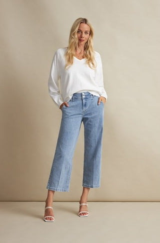 Red Button Conny Wide Leg Cropped Jeans