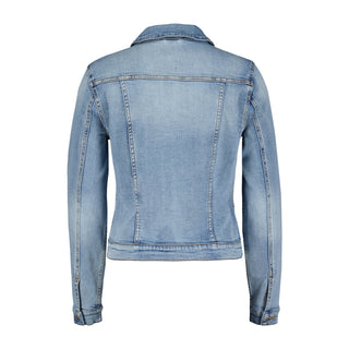 Red Button Jackie Fitted Denim Jacket