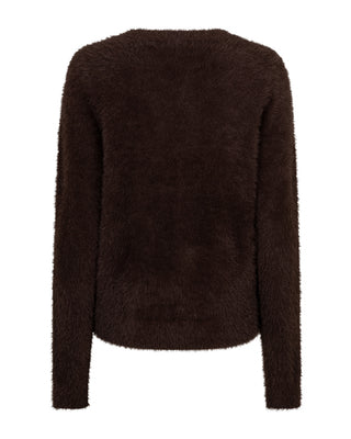 Red Button Sweet Fuzzy Sweater
