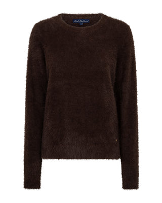 Red Button Sweet Fuzzy Sweater