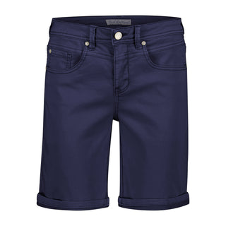 Red Button Relax Shorts with Button Fastening