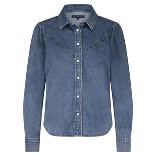 Red Button Victoria Denim Blouse