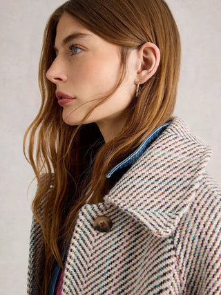 White Stuff Kelsey Texture Wool Blend Coat
