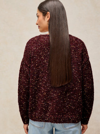 White Stuff Textured V Neck Jumper