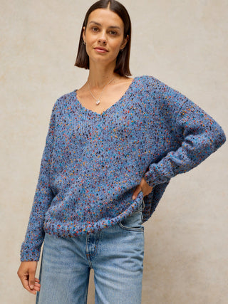 White Stuff Textured V Neck Jumper