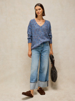 White Stuff Textured V Neck Jumper
