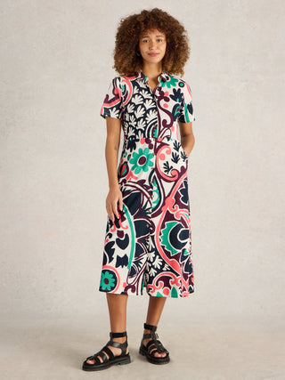 White Stuff Rua Short Sleeved Jersey Dress