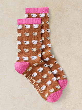 White Stuff Fluffy Mini Sheep Ankle Socks