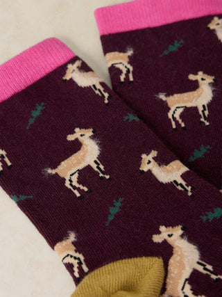 White Stuff Oh Deer Ankle Socks