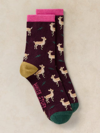 White Stuff Oh Deer Ankle Socks