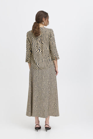 B Young Helvig Zebra Swirl Print Blouse