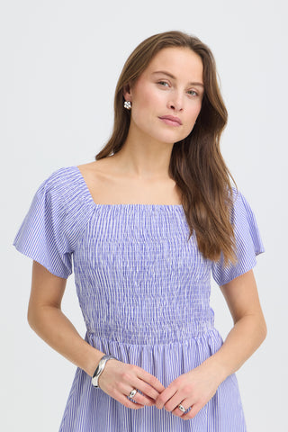 b.young Inzi Short Sleeve Midi Dress