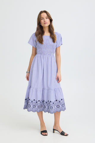 b.young Inzi Short Sleeve Midi Dress
