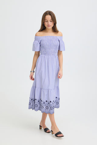 b.young Inzi Short Sleeve Midi Dress