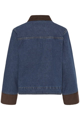 b.young Kamilo Denim Jacket with Cord Collar