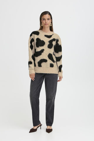 B Young Minyax Animal Print Jumper